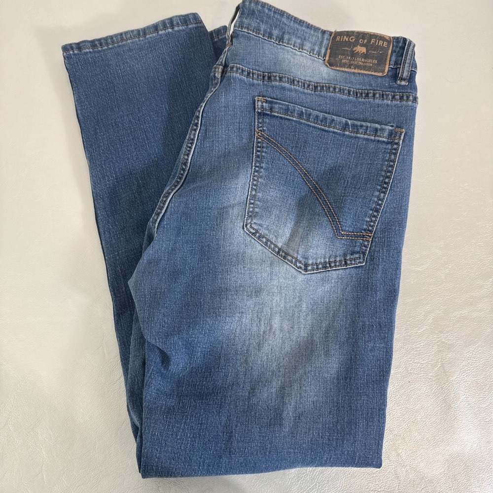 Ring Of Fire Blue Jeans‎ 36x30 Slim Stretch Medium Wash